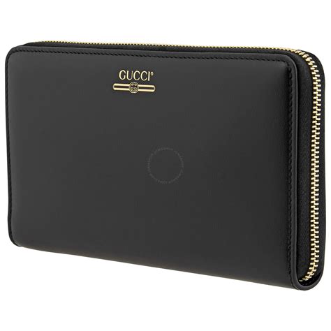 leather zip around wallet with gucci logo|Gucci wallet clearance.